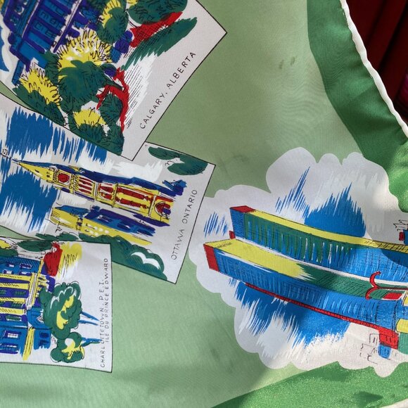 29-(VA) Vintage. Collectors. Hand Printed. Hand Rolled. Canada. Scarf. 1967. - Picture 9 of 13